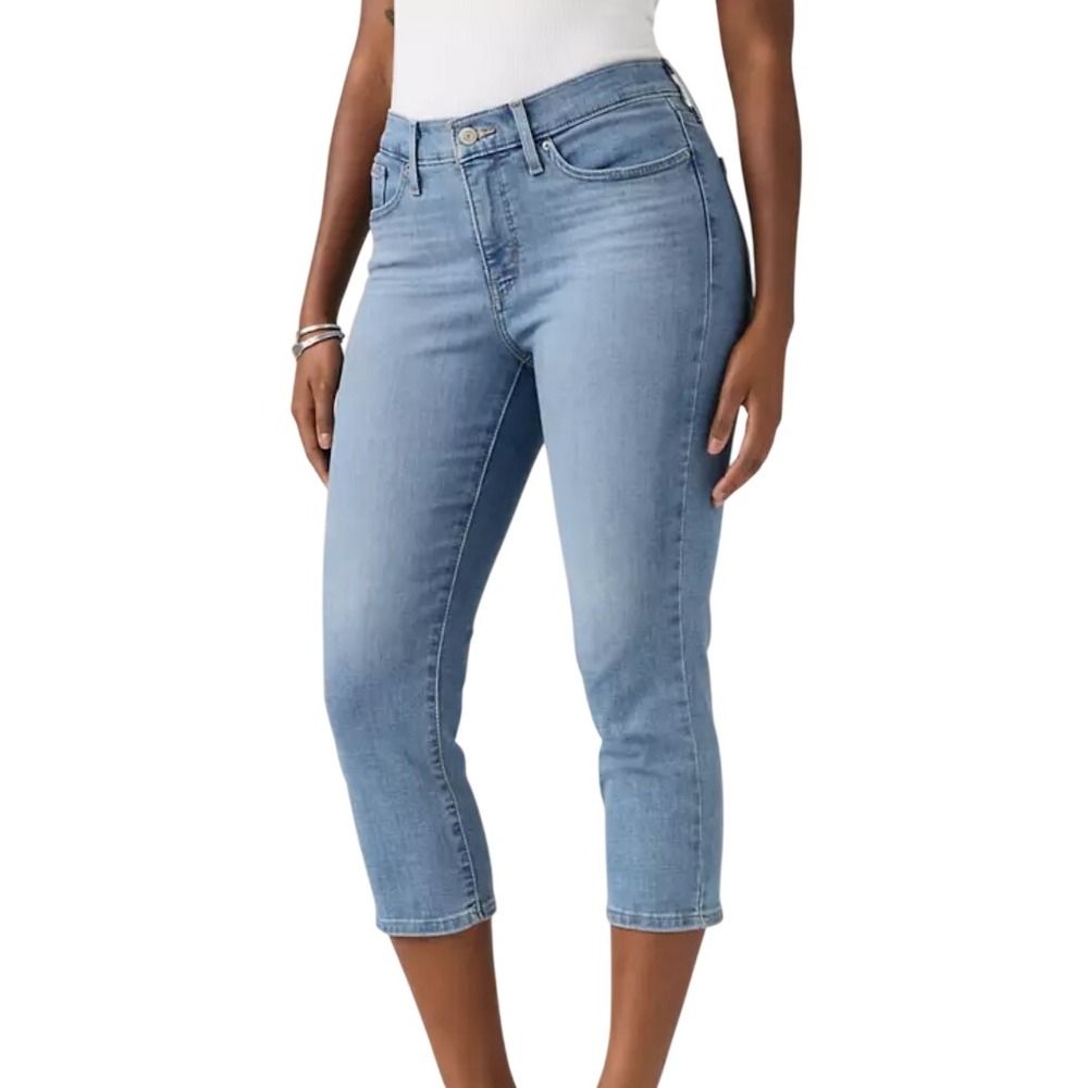 Levis 311 Shaping Skinny Capris Stellar Stretch Light Wash Jeans 16W - Picture 2 of 8